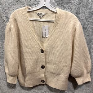 Cream sweater cardigan